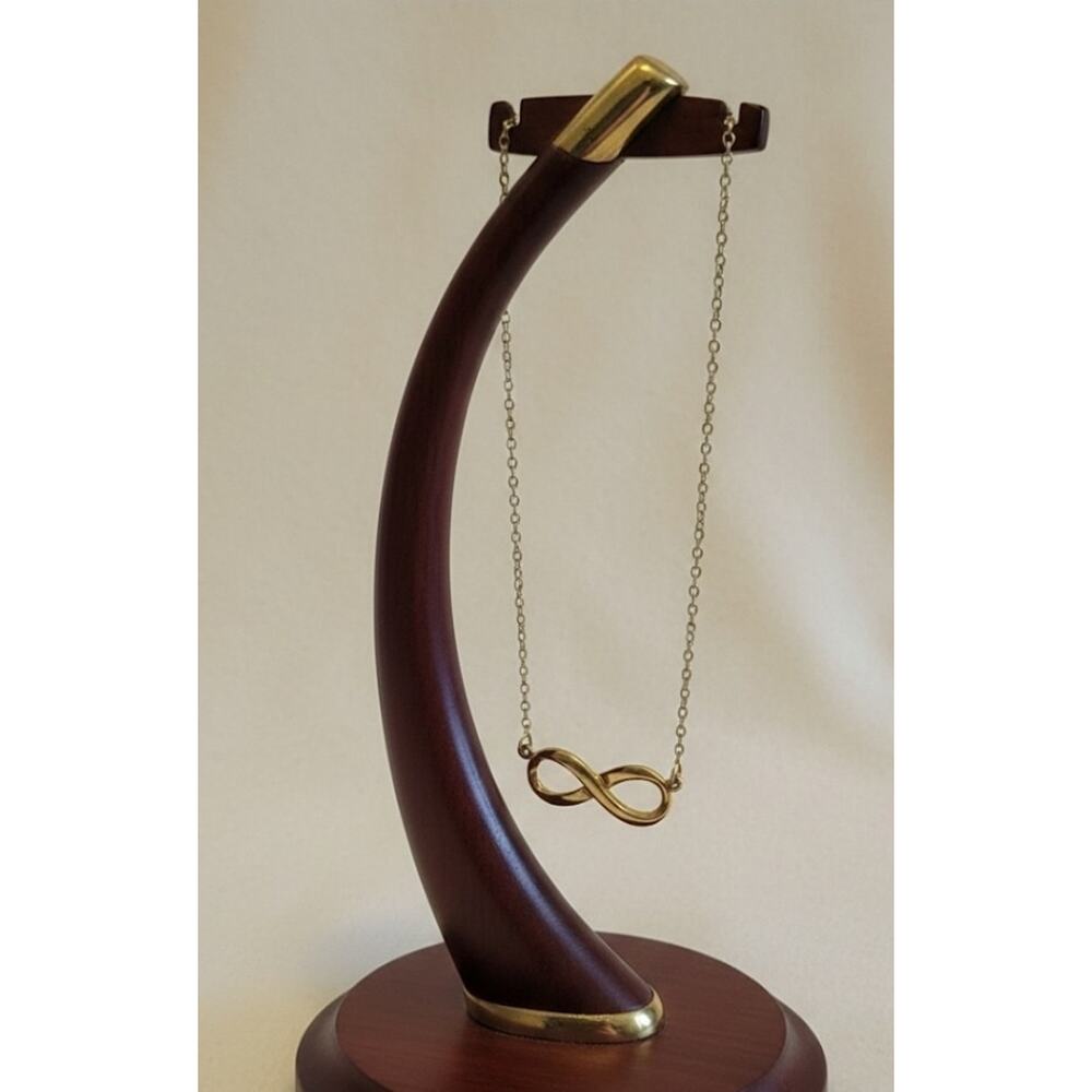 Infinity‎ Pendant Necklace Gold Tone Classic Timeless Minimalist Fashion Jewelry